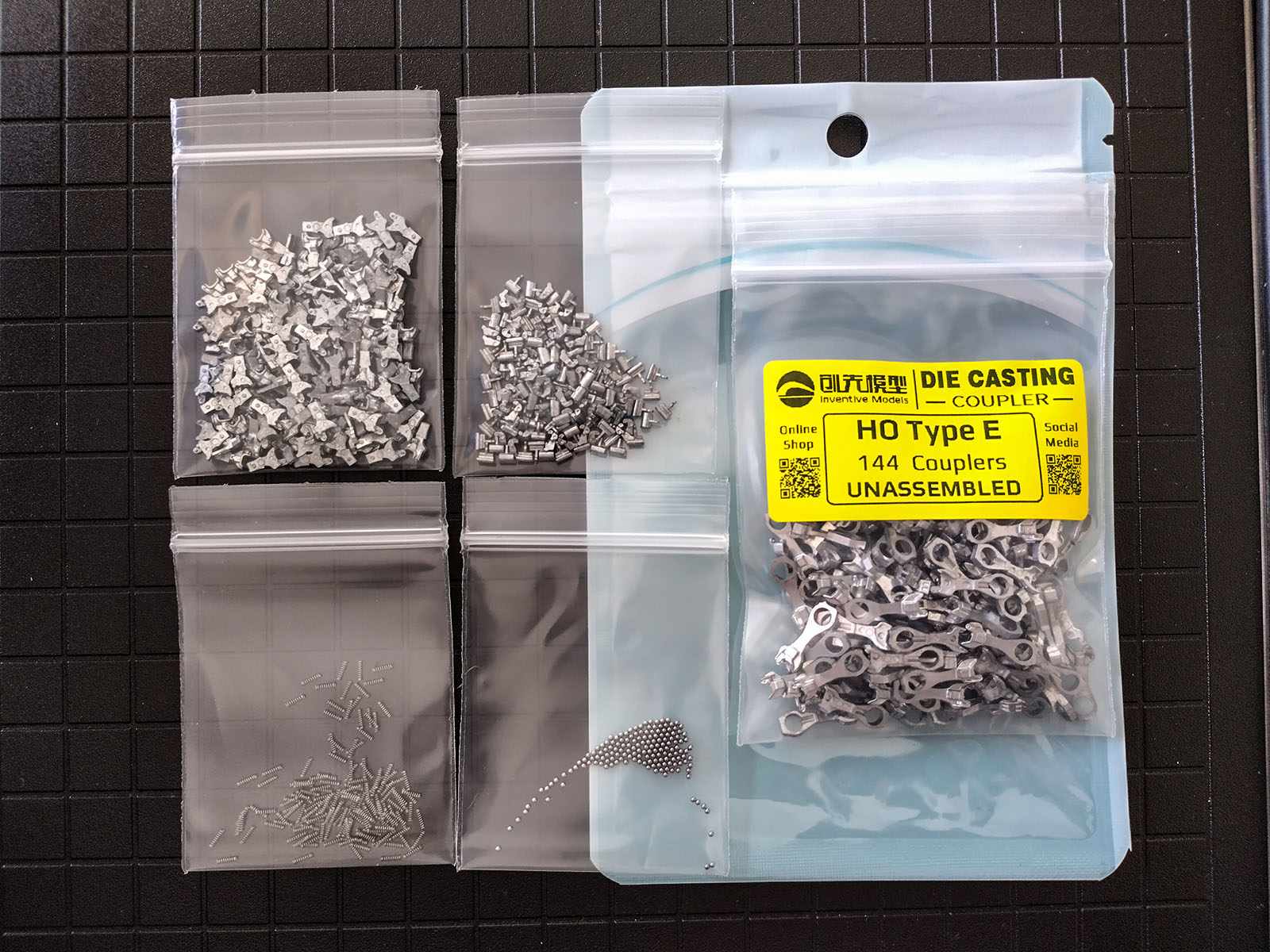 HO Scale Die-Cast E Coupler Bulk Pack