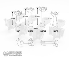 HO Scale Type F and H Couplers - Investment Casting Brass