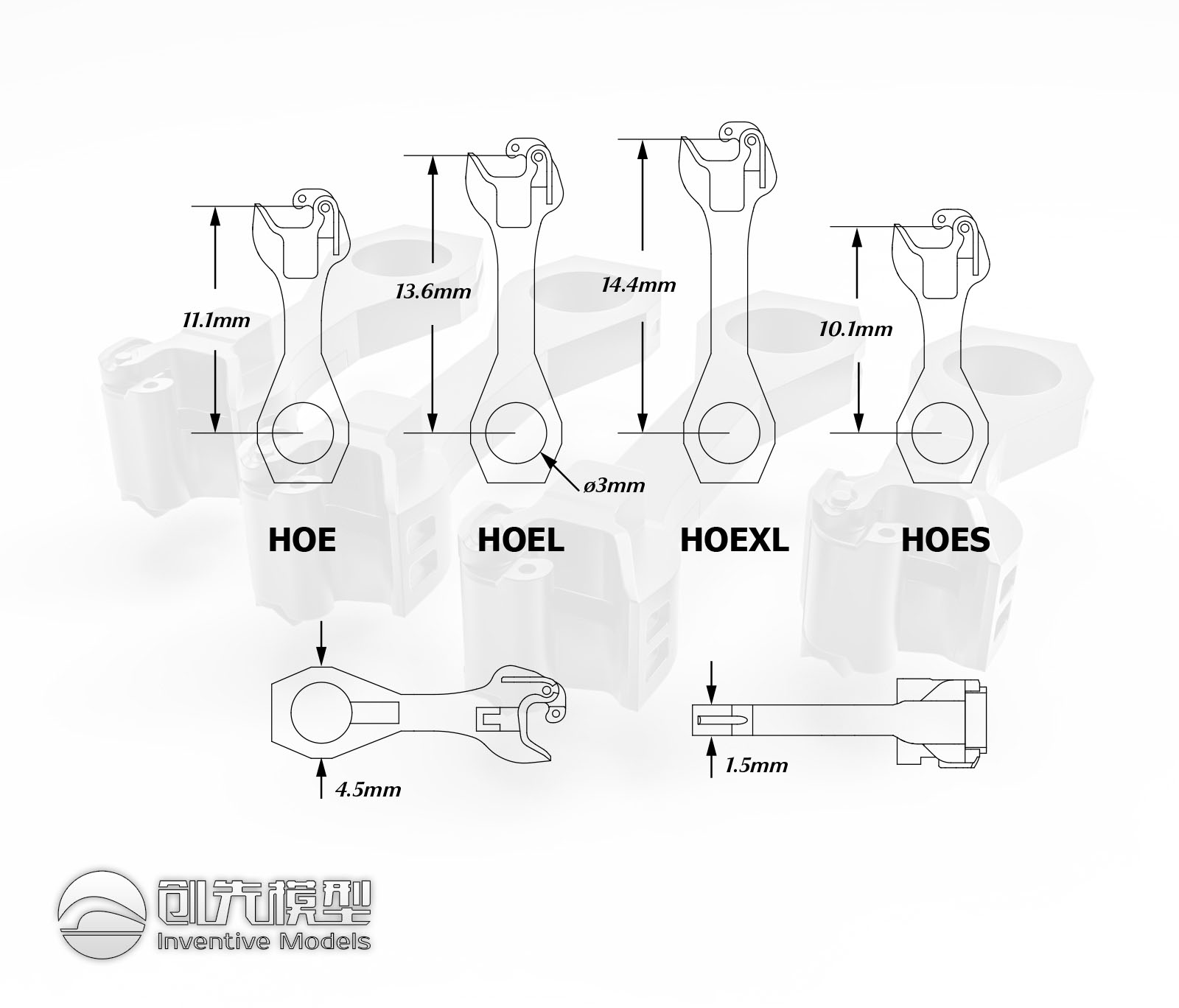 HO Scale Type E Couplers - Investment Casting Brass