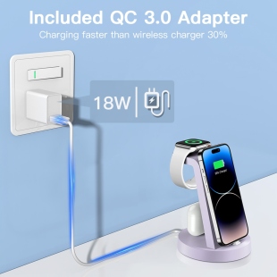 𝟮𝟬𝟮𝟯 𝐔𝐩𝐠𝐫𝐚𝐝𝐞𝐝 Charging Station for Multiple Devices,3 in 1 Charging Station for iPhone 14 Pro Max/13/12/11/X/8 Plus,Airpods,DUMTERR Wireless Charger for Apple Watch 8/Ultra/7/6/SE/5/4/3