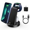 Charging Station for Multiple Devices,3 in 1 Fast Charging Station Dock for iPhone Series 14 Pro Max/13/12/11/X/8 Plus,Airpods,DUMTERR Desk Wireless Charger for Apple Watch 8/Ultra/7/6/SE/5/4/3/2