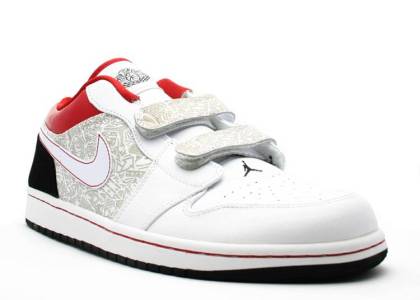 ShoesLegends Jordan 1 Retro Low Velcro White Varsity Red 339894-161