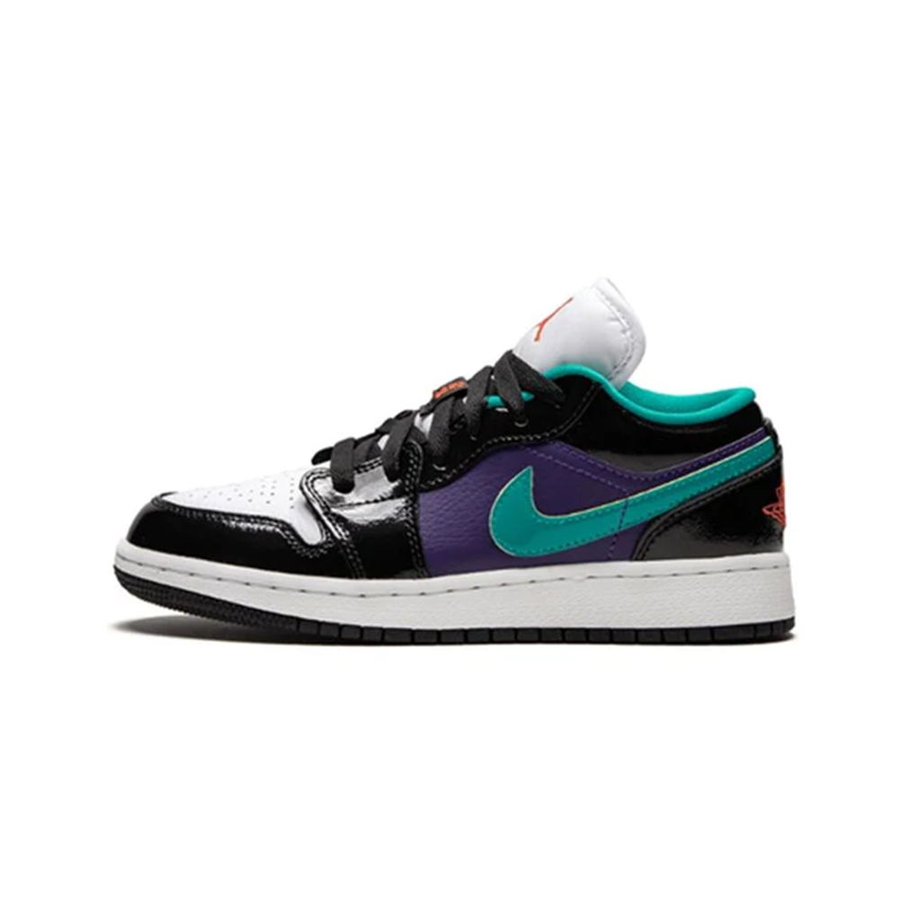 ShoesLegends Jordan 1 Low Black Court Purple Turbo Green (GS) 553560-035