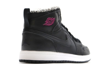 ShoesLegends Jordan 1 Retro High Fleece Black Pink (GS) 332148-014