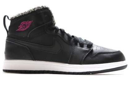 ShoesLegends Jordan 1 Retro High Fleece Black Pink (GS) 332148-014