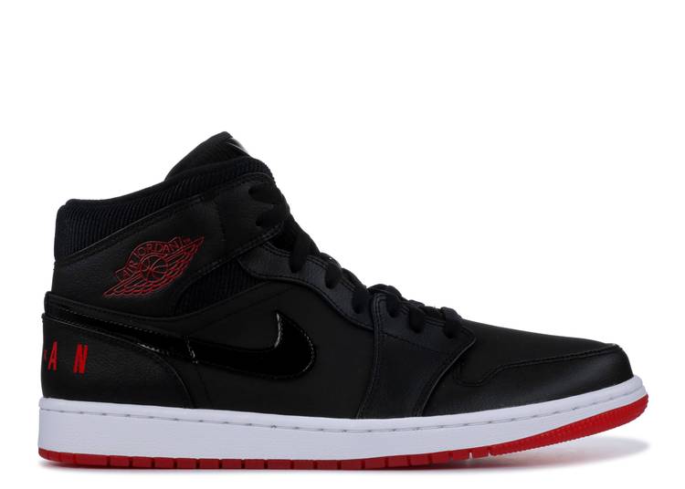 ShoesLegends Jordan 1 Mid Black University Red BQ6578-001