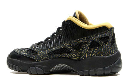 ShoesLegends Jordan 11 Retro Low IE Black Metallic Gold (Women's) 316318-071