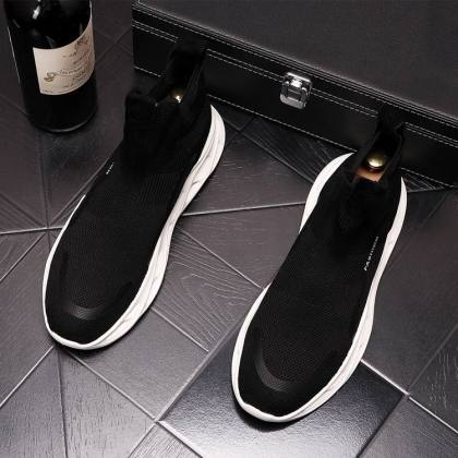 Breathable knitted socks sleeve shoes sports casual shoes