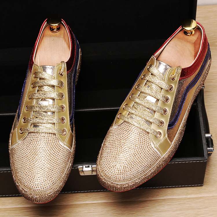 Platform studded low-top sneakers