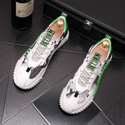 Breathable platform sneakers