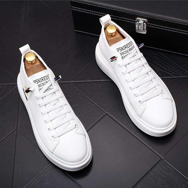 Small white shoes platform shoes