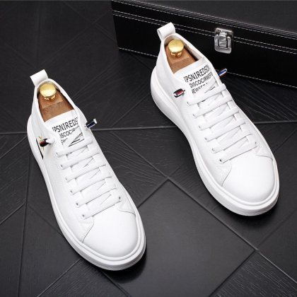 Small white shoes platform shoes