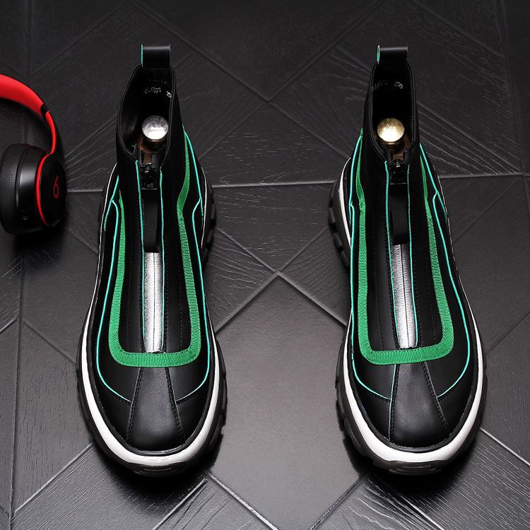 New Martin boots high top shoes fashion ankle boots zipper chunky cowboy boots