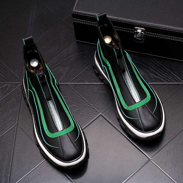 New Martin boots high top shoes fashion ankle boots zipper chunky cowboy boots