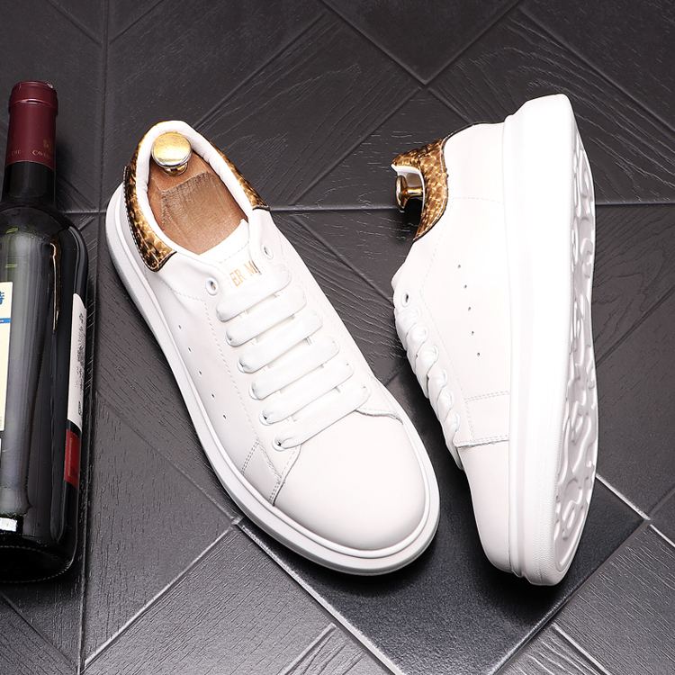Small white shoes platform shoes