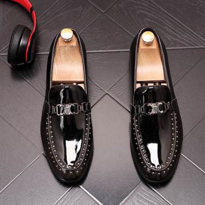 Studded beanie loafers