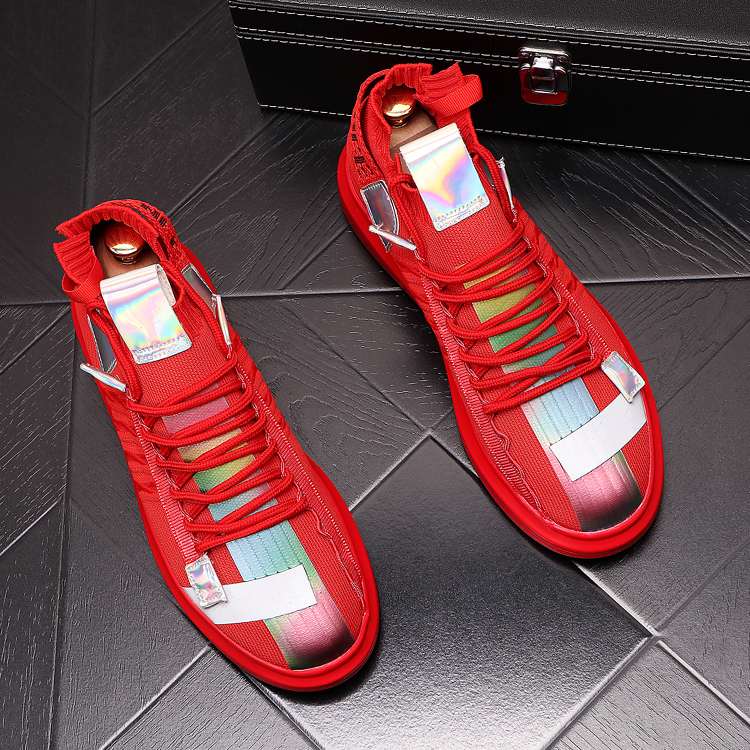 Breathable platform sneakers