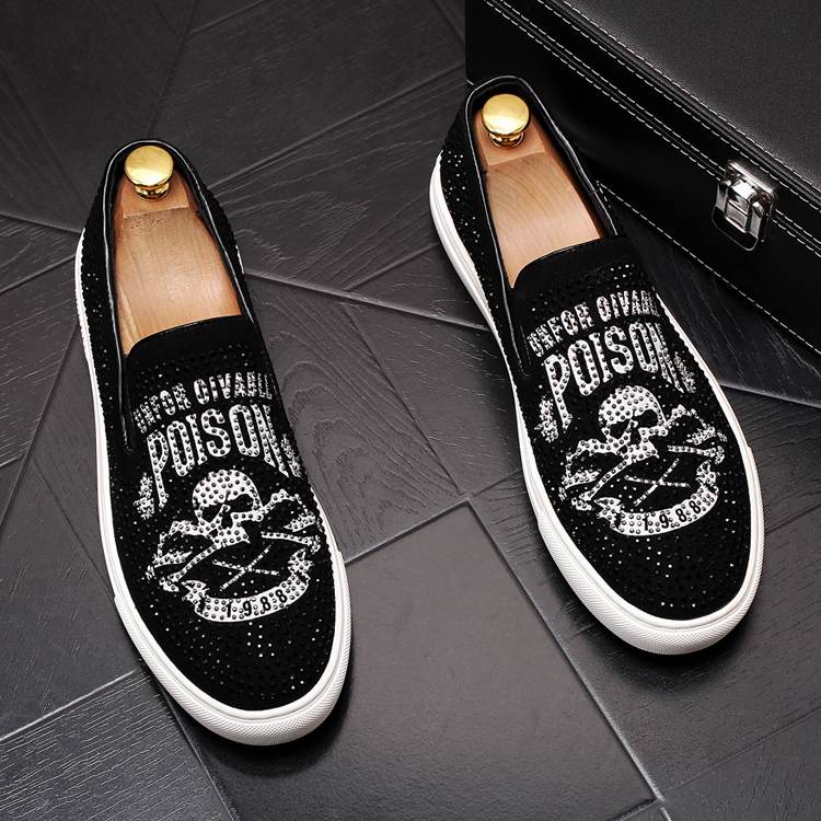 Platform studded low-top sneakers