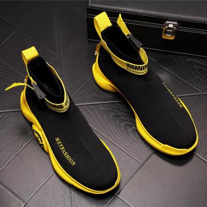 Breathable knitted socks sleeve shoes sports casual shoes