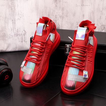 Breathable platform sneakers