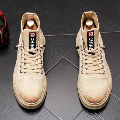New fashion shoes high top board shoes casual shoes youth short leather boots INS