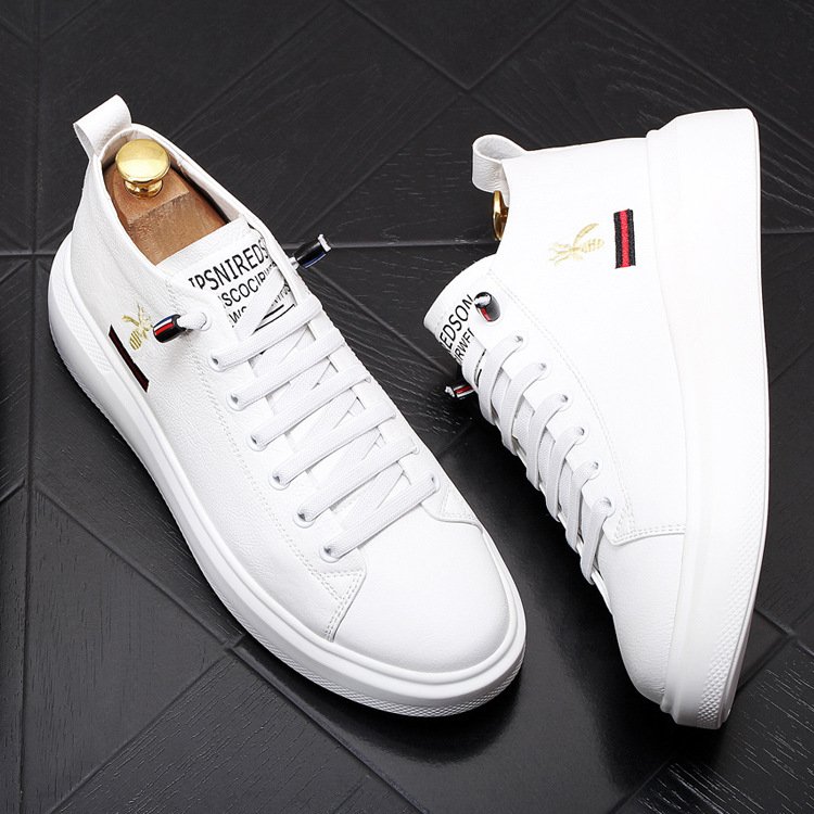 Small white shoes platform shoes