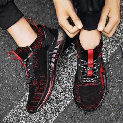 Breathable platform sneakers