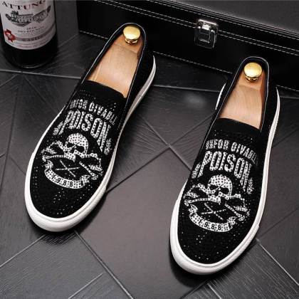 Platform studded low-top sneakers