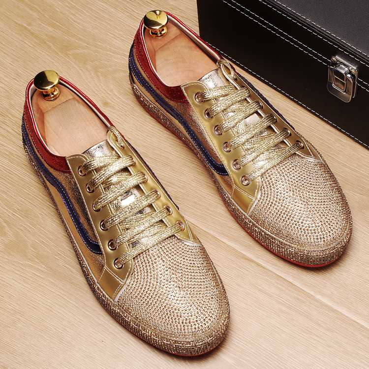 Platform studded low-top sneakers