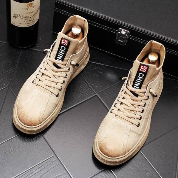 New fashion shoes high top board shoes casual shoes youth short leather boots INS