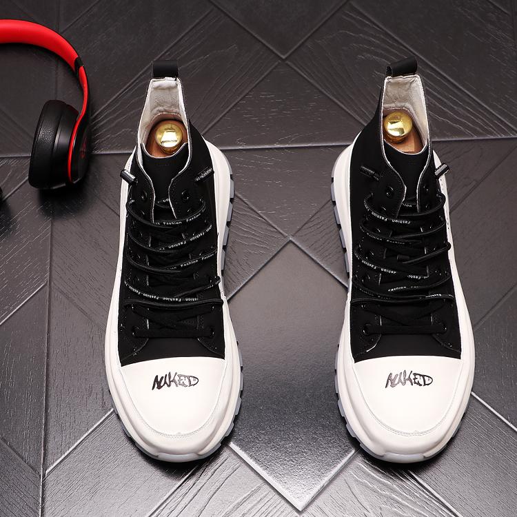 Casual sports high-top sneakers covered shoes