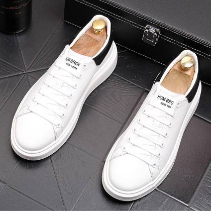 Small white shoes platform shoes