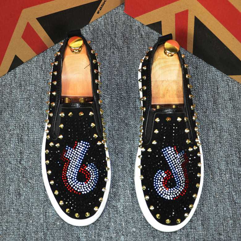 Platform studded low-top sneakers