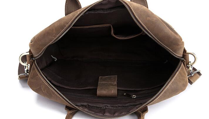 cow leather travel bag shoulder bags Portable business computer bag