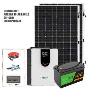 1.28kWh/1KW  Flexible PV Panel Off-grid Solar system package
