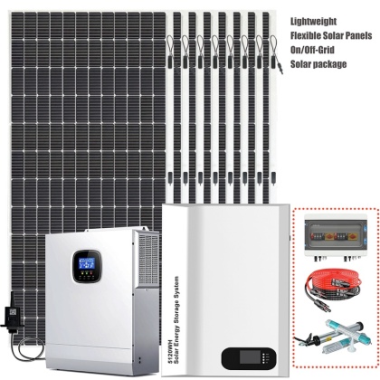 5.12kWh/5.6KW On/Off-grid Hybrid Solar system package