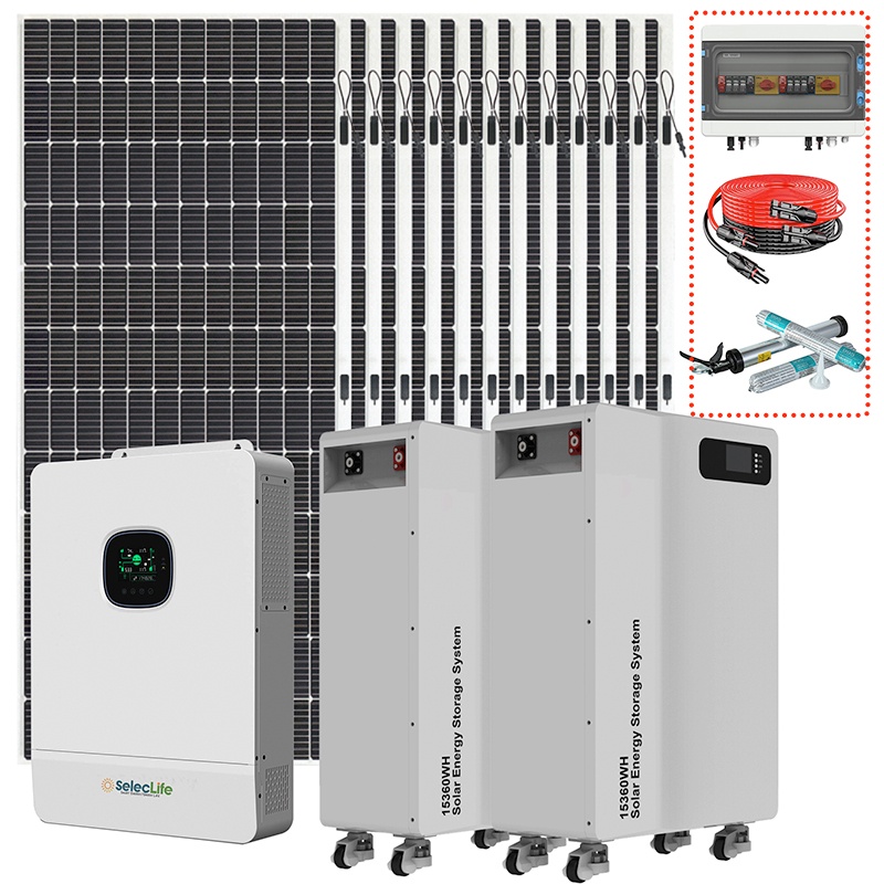 30.72kWh/11KW On/Off-grid Hybrid Solar system package