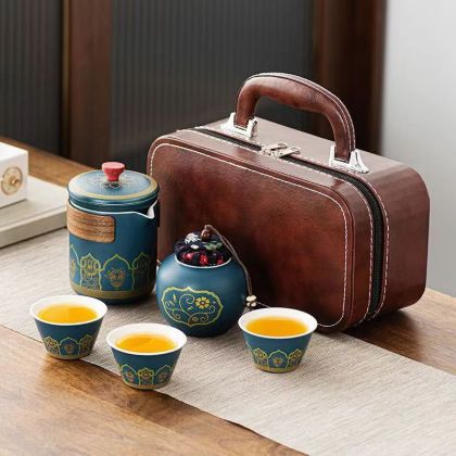 Portable ceramic tea set travel package tea set