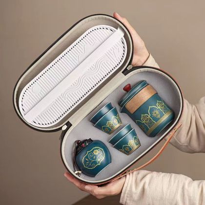 Portable ceramic tea set travel package tea set