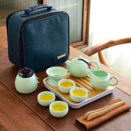 Portable ceramic tea set travel package tea set