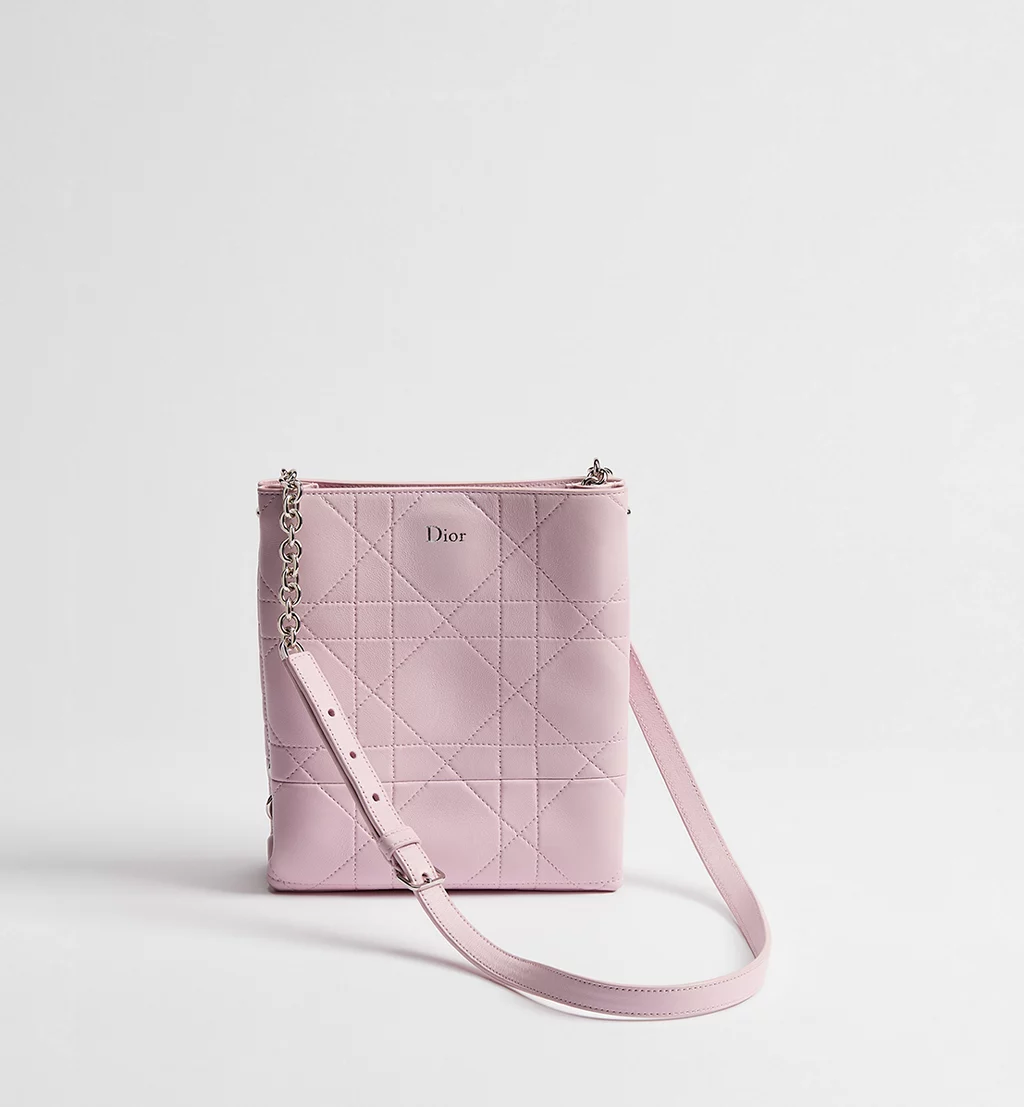 20.Small Vertical Dior Trianon Bag with Chain