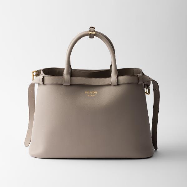 12. Prada Buckle Medium Leather Handbag