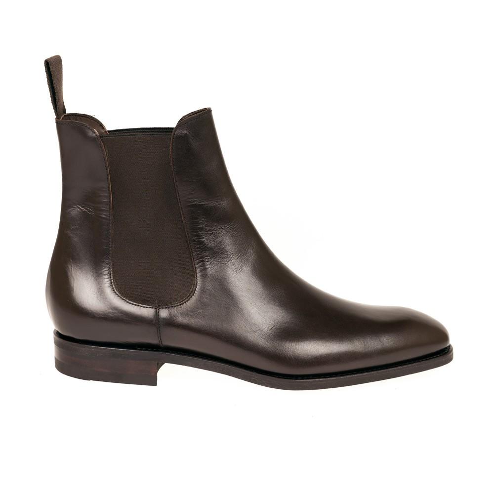 Calfskin Chelsea Boots-Dark Brown%*