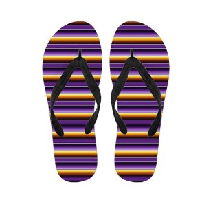 Yellow And Purple Mexican Baja Men's Flip Flops