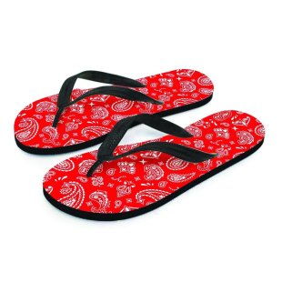 Red Bandana Men's Flip Flops