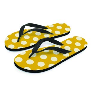 Yellow Polka Dot Men's Flip Flops